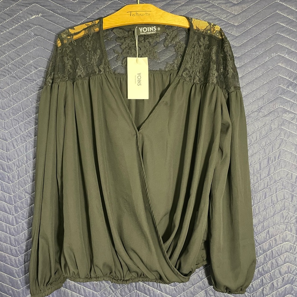 NEW Women's Yoins Your Inspiration Long Sleeve Business Casual Shirt